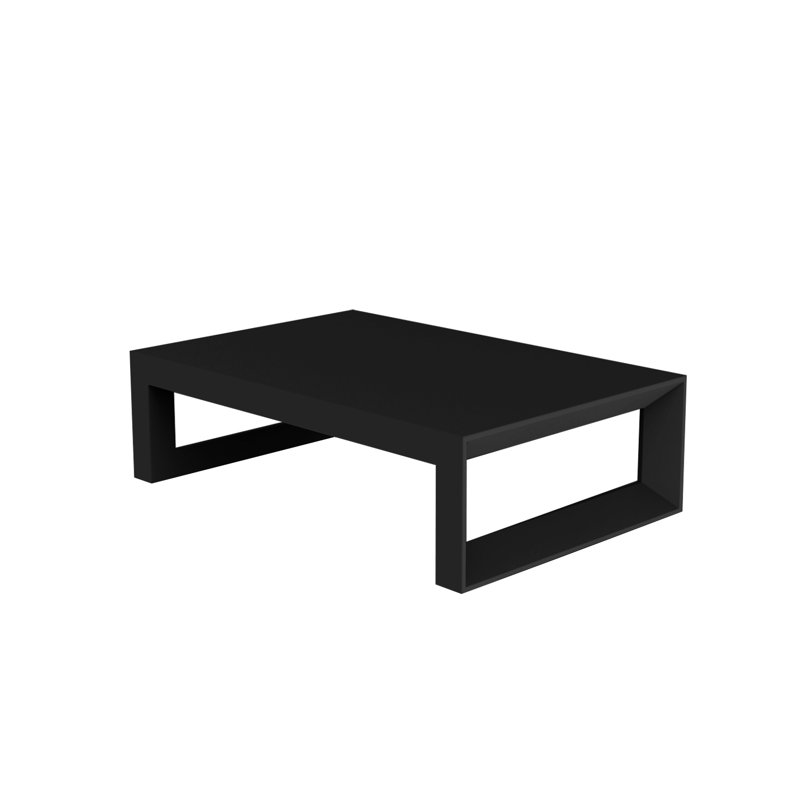 Frame Plastic Coffee Table, Black, 31.5" W x 47.25" L x 14.25" H