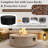 Round Propane Fire Pit Table with Vertical Stripe Design, 50000 BTU Concrete Fire Pit for Outdoor-895149916