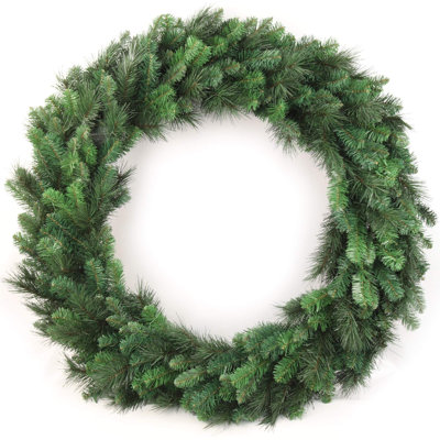 6 pièces couronne de pin à feuilles persistantes 48 po - vert artificiel classique