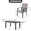 Ensemble de salle à manger d'extérieur 9 pièces en aluminium textilène, table extensible