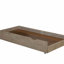 Lit double transitionnel avec lit gigogne gris chaud brossé au fil du bois et texture de grain de bois 1pc-129444235