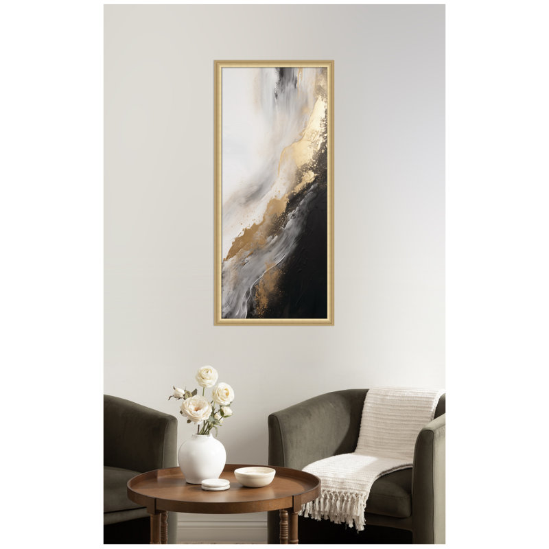 «Luxe Drift Modern Glamour Abstract» par The Creative Bunch Studio, reproduction d'art encadrée