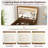23.65"W 3-in-1 Flip Top Vanity Desk with Lighted Mirror & Stool For Small Space, Walnut-1428524295