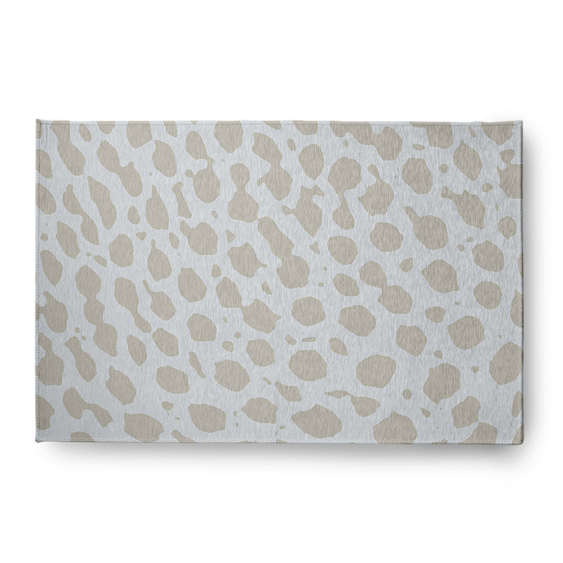 Chenille Animal Print Indoor Rug, Rectangle 4' x 6'