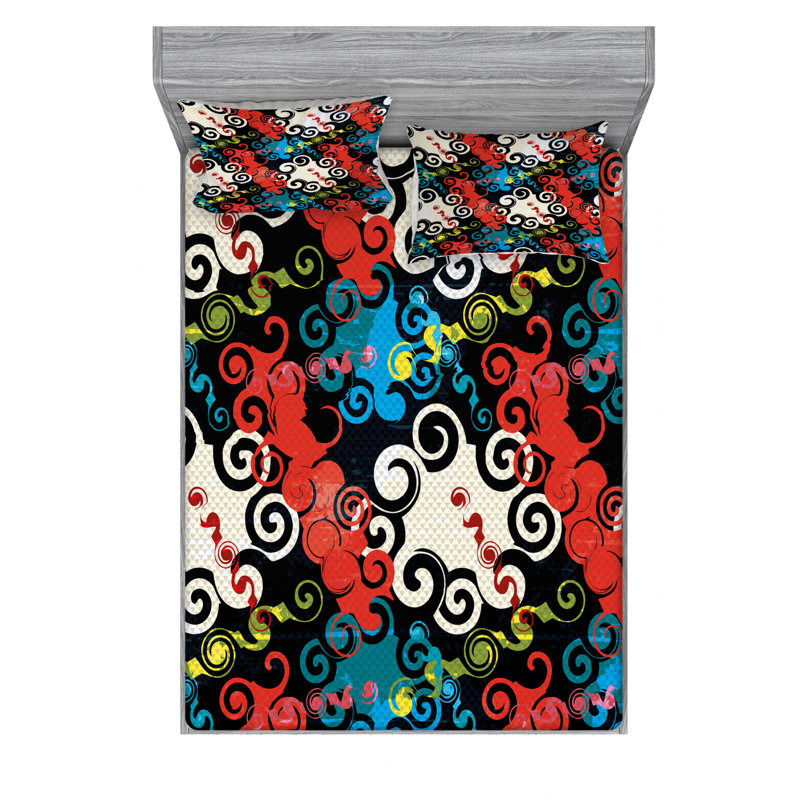 Microfiber Sheet Set, Queen Sheet Set with Fitted Sheet