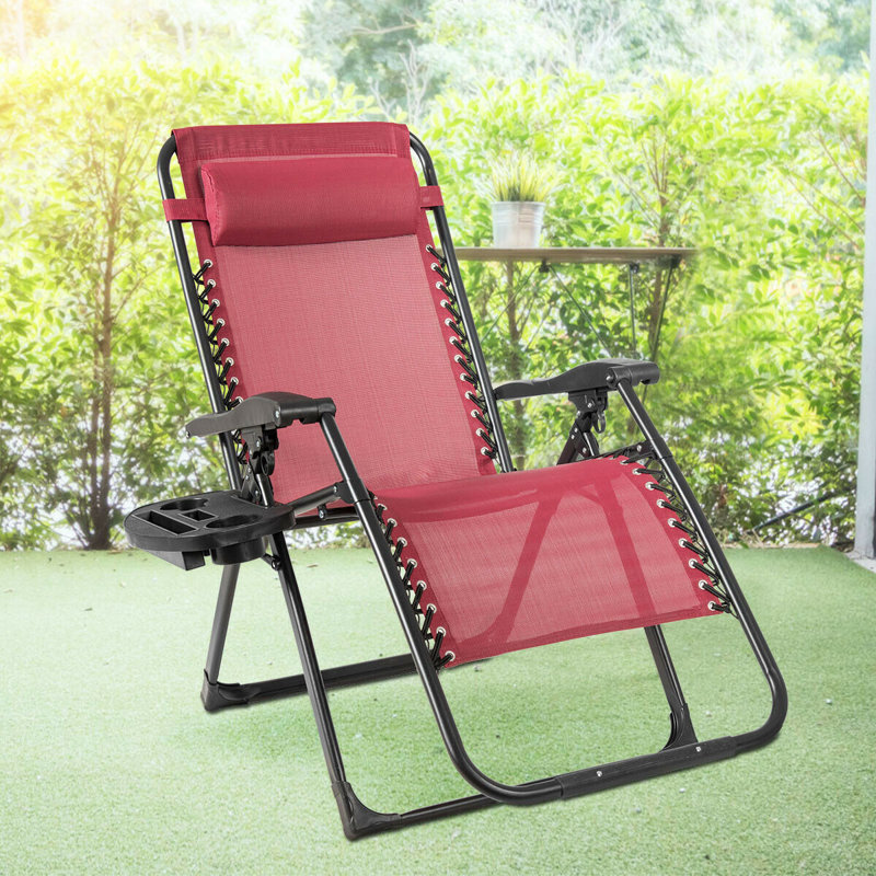 Fauteuil inclinable zéro gravité Karson, Vin rouge