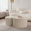 Table basse ronde en bois de style olive à piédestal robuste fabriquée à la main pour le salon