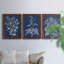 «Foliage Chintz I», ensemble de 3 peintures sur toile encadrées-1773229191-1773229190