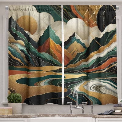 Abstract Kitchen Curtain