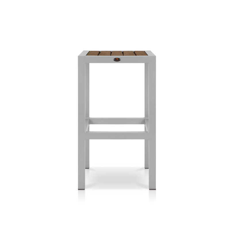 Napa Metal Outdoor Stool, Gray