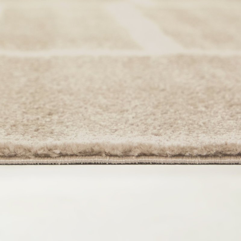 Yetter Beige Modern Geometric Area Rug, Rectangle 7'10" x 10'