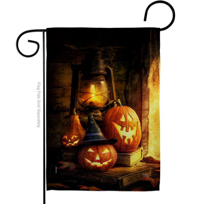 Double Sided 18.5 in. H x 13 in. W Polyester Halloween Garden flag