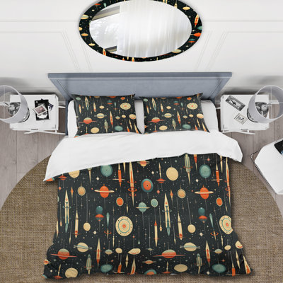 Ensemble de housse de couette Space Age Retro Resurg I