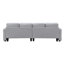 Canapé 104 po 4 places en tissu de lin moderne avec poches avec accoudoirs et 4 coussins-1534245069