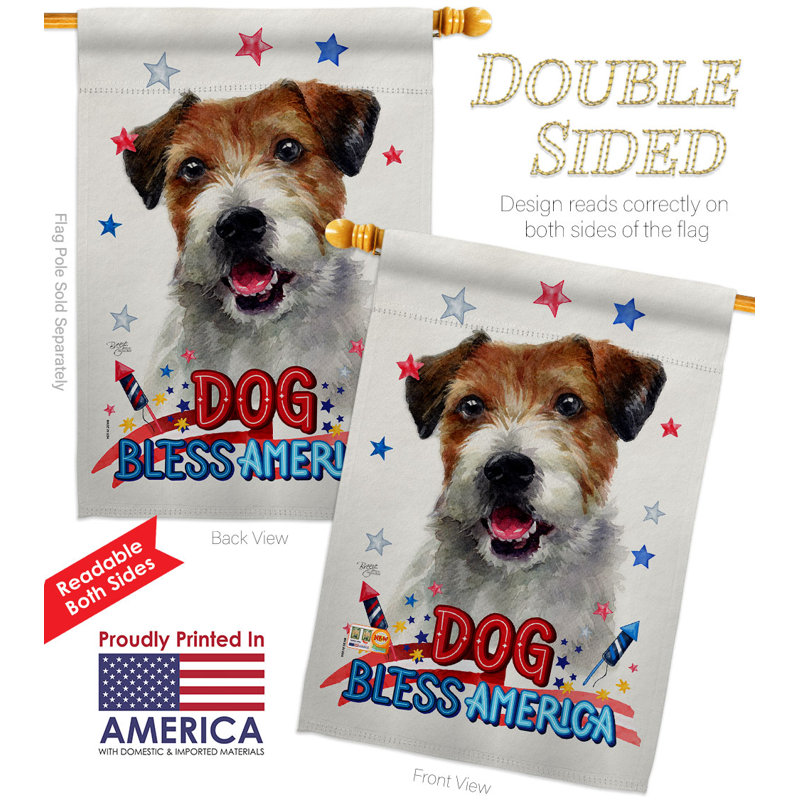 Drapeau de maison Patriotic Parson Russell Terrier