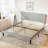 Simple Grey Bed Frame, Adjustable Headboard (Bed)-1065625443