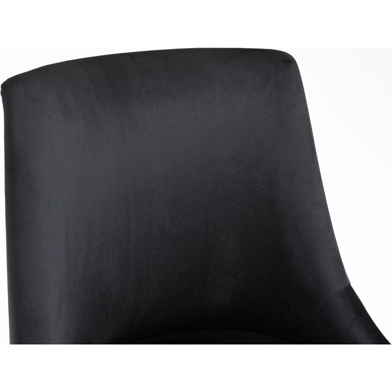 Karina Ellenberger Office Chair, Black Velvet, Gold