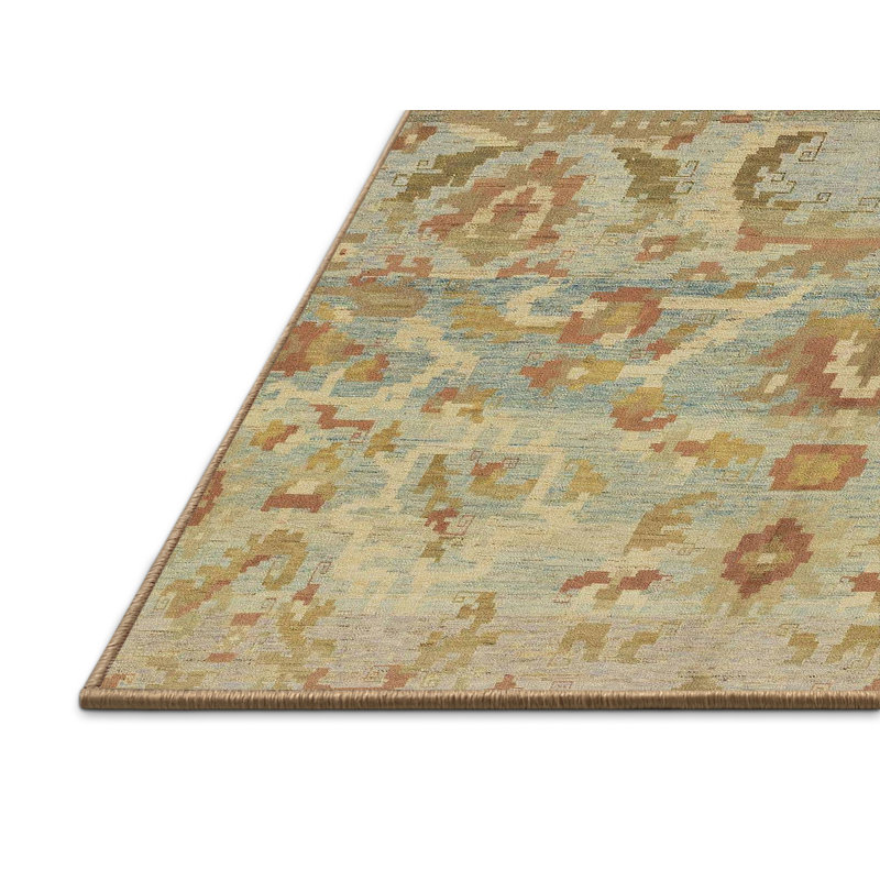 Tapis décoratif multicolore à motif abstrait, Rectangle 5 pi x 7 pi