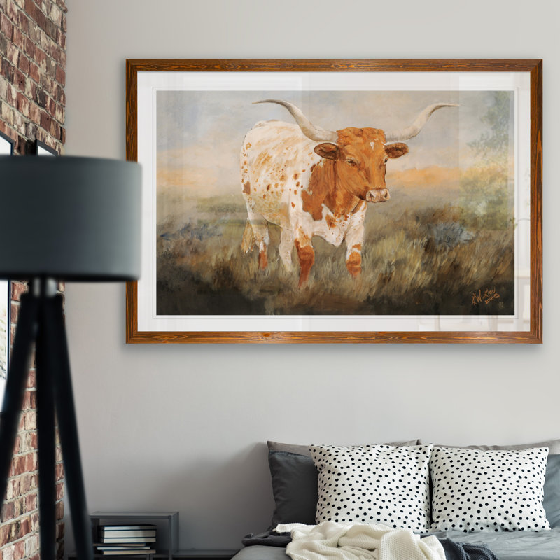 «As Time Goes By I» par Paul Cezanne - Peinture sur toile encadrée, H 32 po x l 44 po x 1,25 po, Papier avec cadre érable