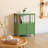 Accent 23.6’’ Wide  Foldable Metal Double Layer Cabinet with  Wheels Easy Assemble end table-2046603669
