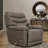 Global Home Swivel Glider Recliner with Manual Footrest In Oslo Sky