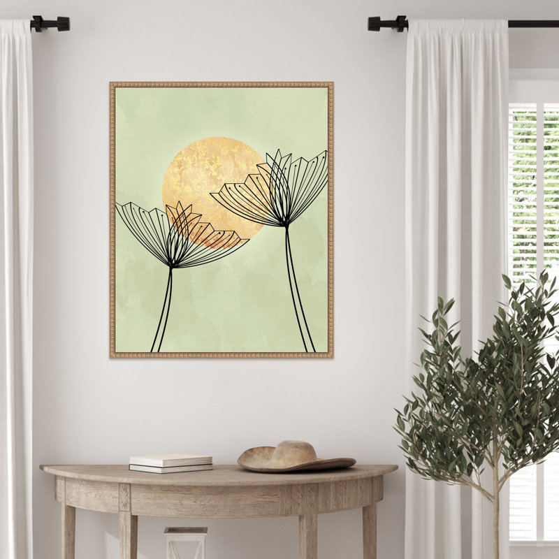 "Abstract Botanicals" par Kincade, reproduction d'art sur toile encadrée, H 28 po x l 23 po