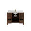 Ensemble de meuble-lavabo simple 48 po Teak-89857928