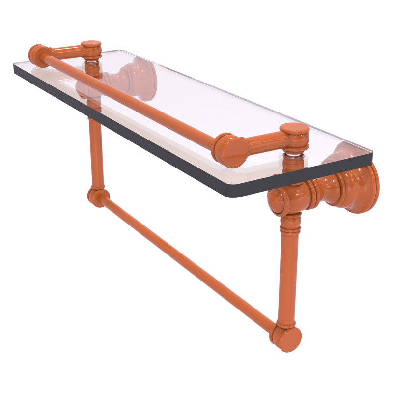 Freyja Glass with Towel Bar, 5.54" H x 16" W x 7.4" D, Autumn Sparkle