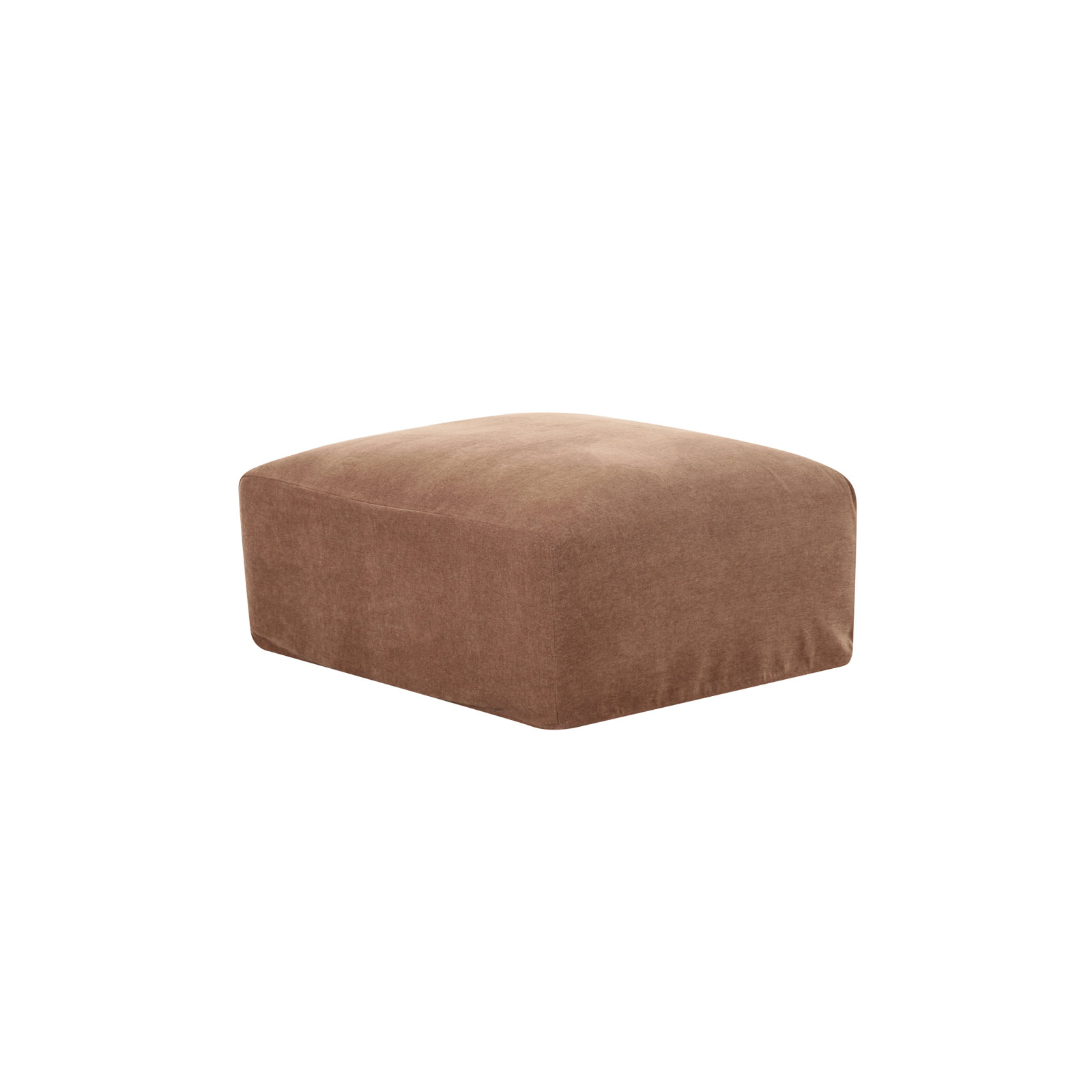 Wilde 34" Upholstered Ottoman, Cream Veil Canvas