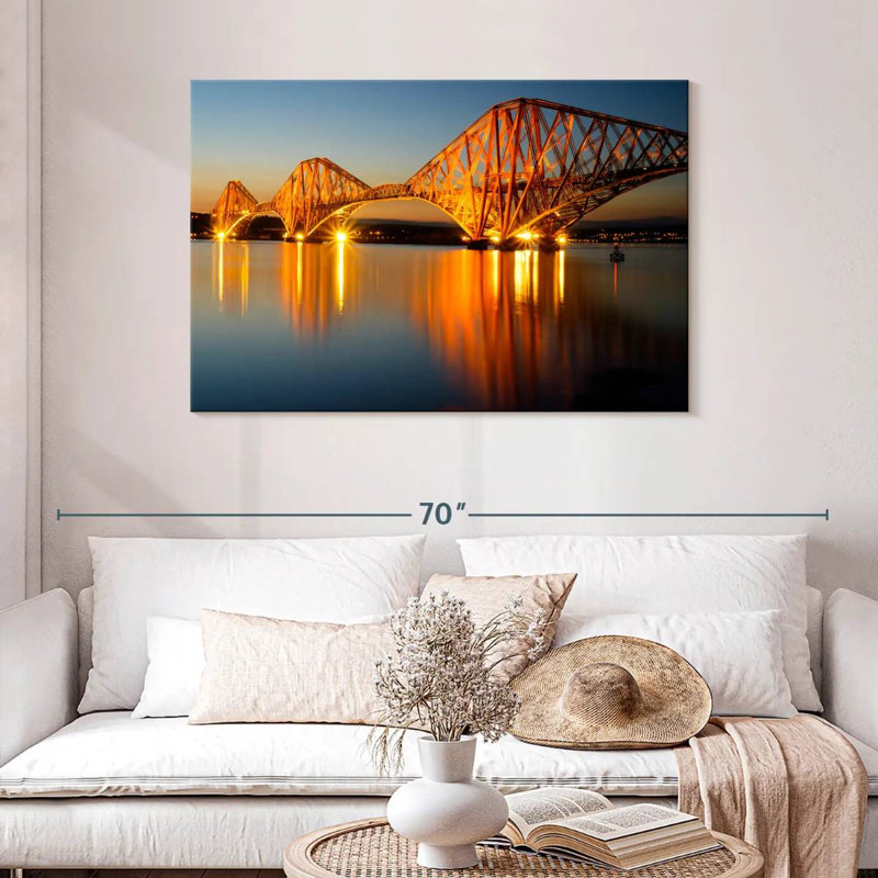 Forth Cantilever Bridge At Dawn, H 30 po x l 45 po