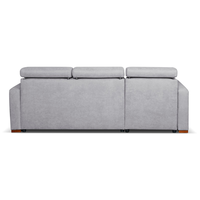 Daveney 3 Seater Sofa Bed, Grey, Right Hand Facing, Clic Clack