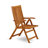 5 Piece Innovative Patio Dining Set- Designed for The Beach, Camping, Picnics - Outdoor Bistro Table with Multi-Positions 4 Folding Patio Chairs- Natural Oil Finish-904587596
