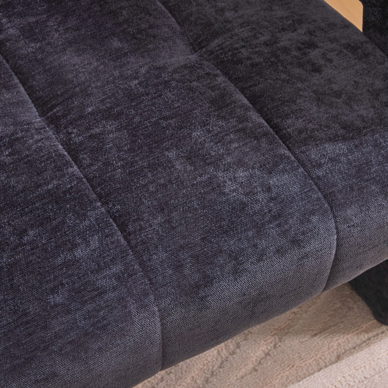 Fauteuil rembourré rembourré confortable, Noir
