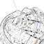 Modern Chrome Pendant Lamp Shade With Curved Strips And Acrylic Prisms By 
