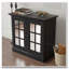Buffet de rangement avec 2 portes décoratives en miroir et tablette réglable pour la salle à manger-201152571