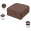 Repose-pieds carré capitonné standard en cuir végétalien Hristea de 31 po de largeur-89200727