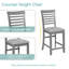 Ensemble de table de salle à manger 5 pièces à hauteur de comptoir en bois, table carrée avec 4 chaises rembourrées pour 4 personnes, style campagne moderne pour les petits espaces