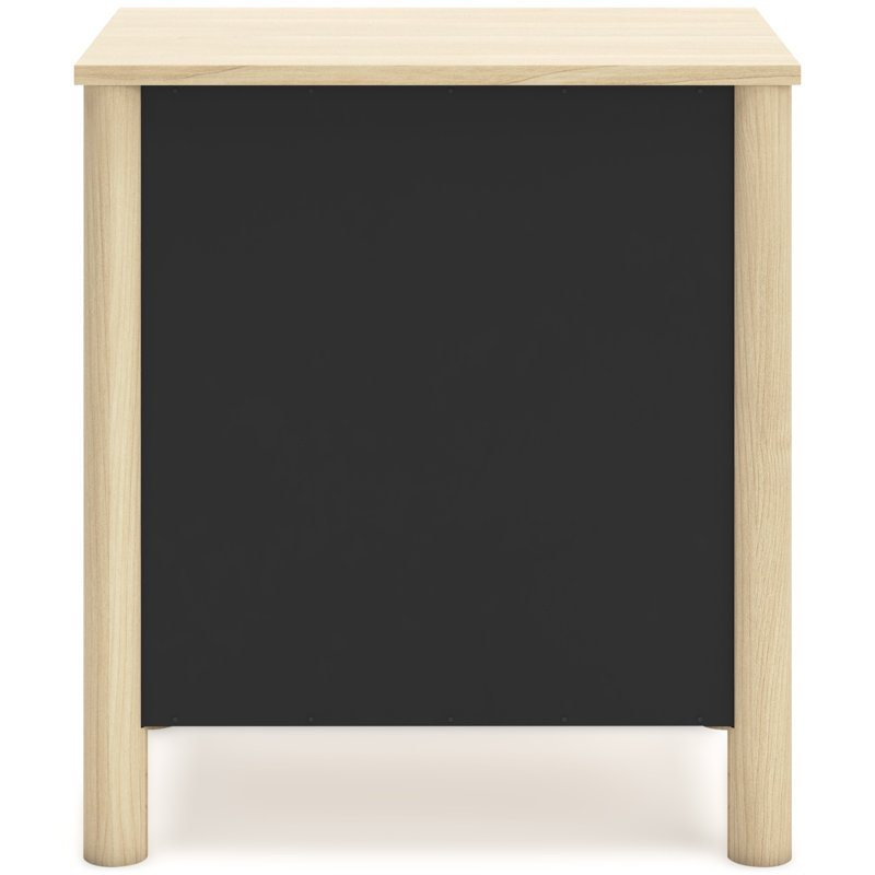 Table de chevet 2 tiroirs Kaceion - jaune