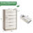 Dougal 50.2" H High-Gloss 5-Drawer Chest with Mirror-298772829