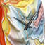 Horloge murale orange et bleue-93379008