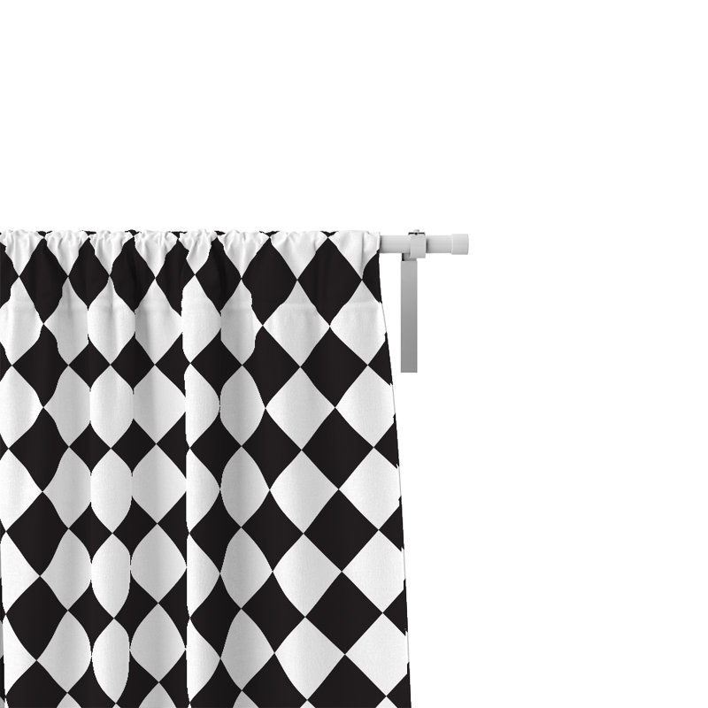 Panneaux de rideaux semi-transparents à carreaux, L 20 po x L 52 po
