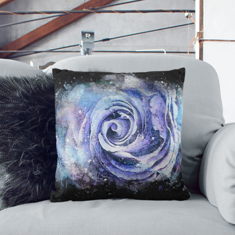 Square Throw Cushion, 40cm H x 40cm W x 15cm D, Black