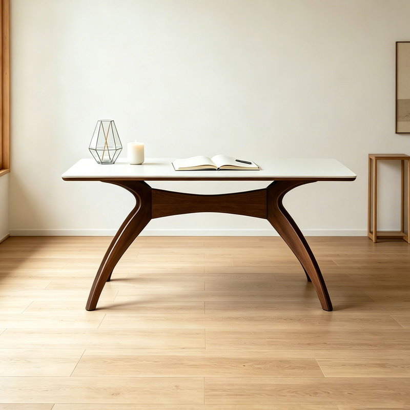 Table de salle à manger Mid-Century, H 29,5 po x l 70,9 po x P 35,4 po