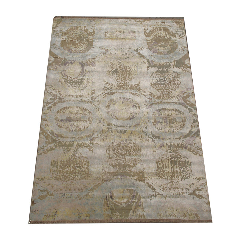 Tapis népalais en laine et soie 8X10
