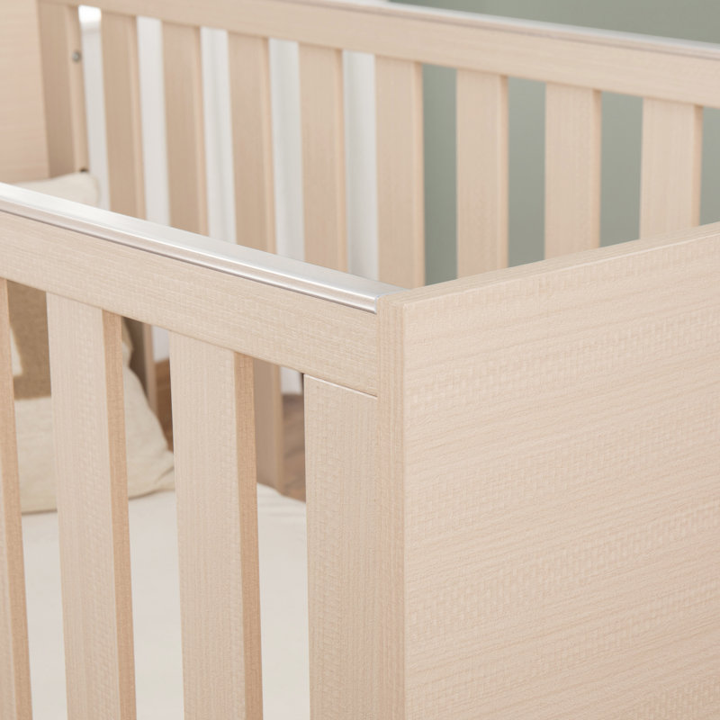 Babymore Dante Cot Bed, Natural