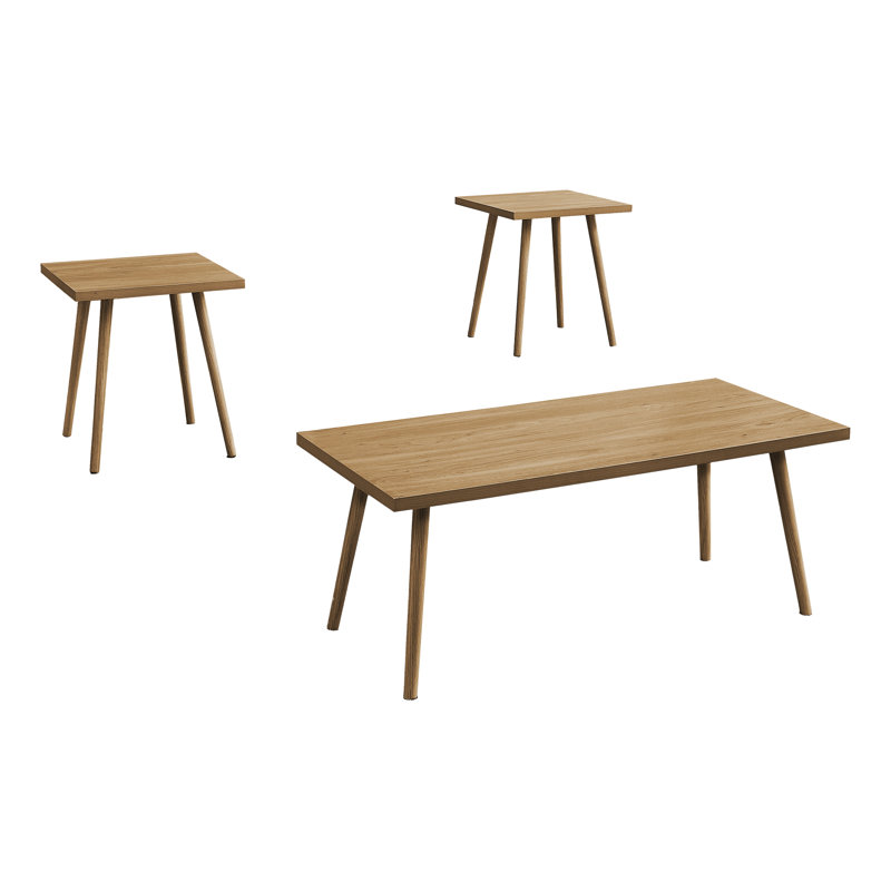 Ensemble de table, ensemble de 3 pièces, décor, café, bout, salon, contemporain, moderne, Naturel