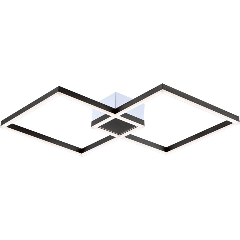 Rients Acrylic LED Flush Mount, Satin Dark Gray