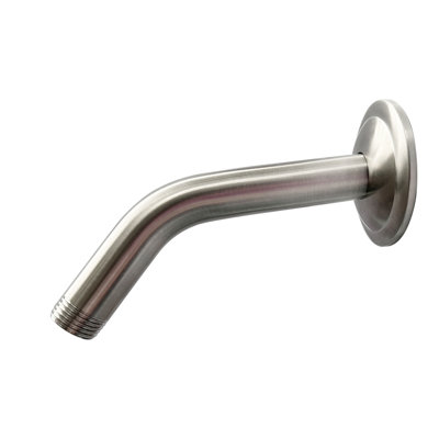 1/2 NPT × 4.8 In. Round Wall Mount Shower Arm With Sure Grip Flange In Brushed Nickel ( 1-Pack )