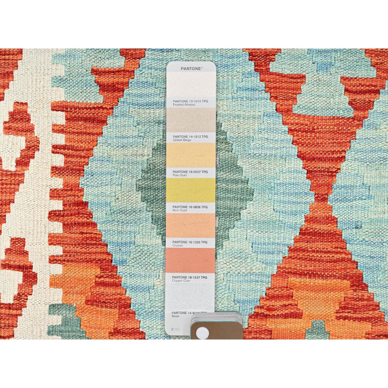 Tapis oriental tissé à la main 2 pi 7 po x 9 pi 8 po, kilim afghan avec motif géométrique, teintures végétales, tapis 100% laine tissé à la main, réversible