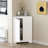 White Corner Cabinet With 2 Doors And Adjustable Shelf - Freestanding For Bathroom, Kitchen, Living Room Sleek Storage In Inviting Organization Concept